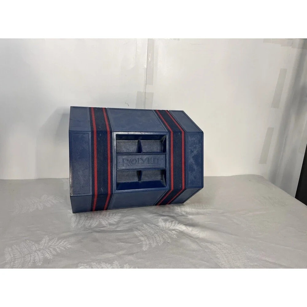 ROLYKIT Blue Sewing Crafts Hobbies Toolbox Fishing Tacklebox Handle